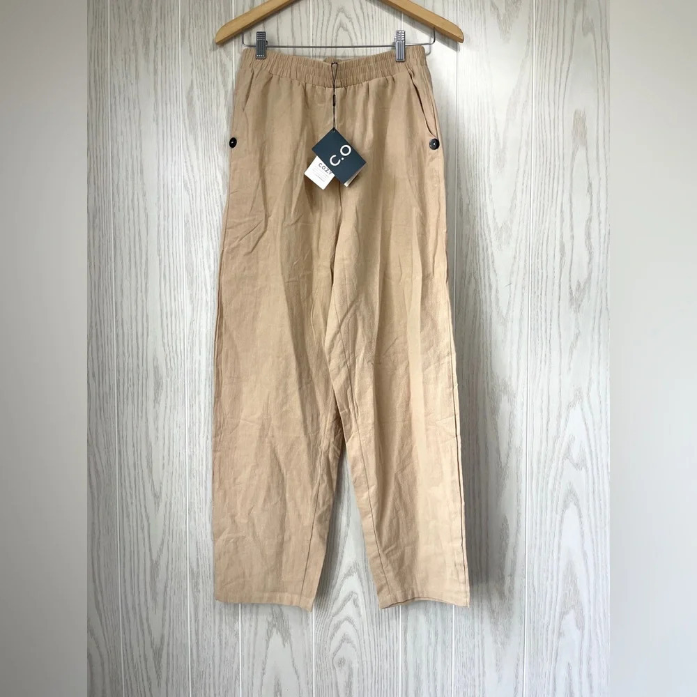 C.O.Z.Y Tan Cotton Pants Size M NWT